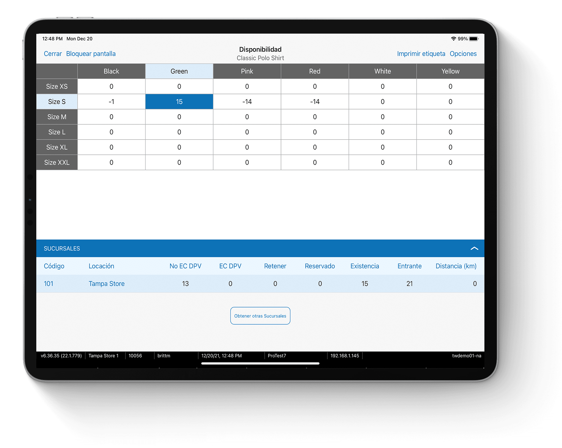 SPAN inventory-availability