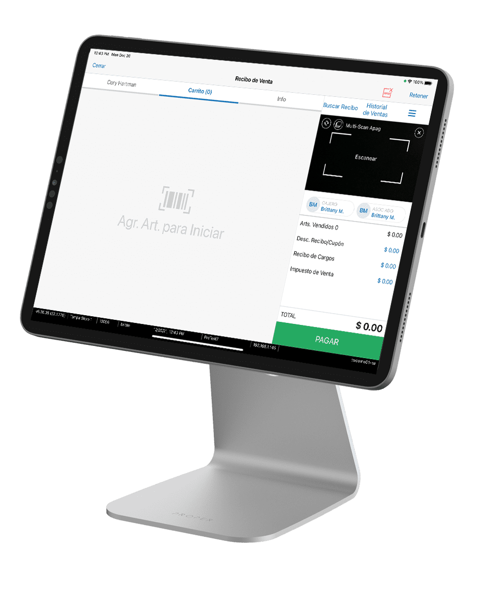 SPAN tablet-stand mobile point of sale
